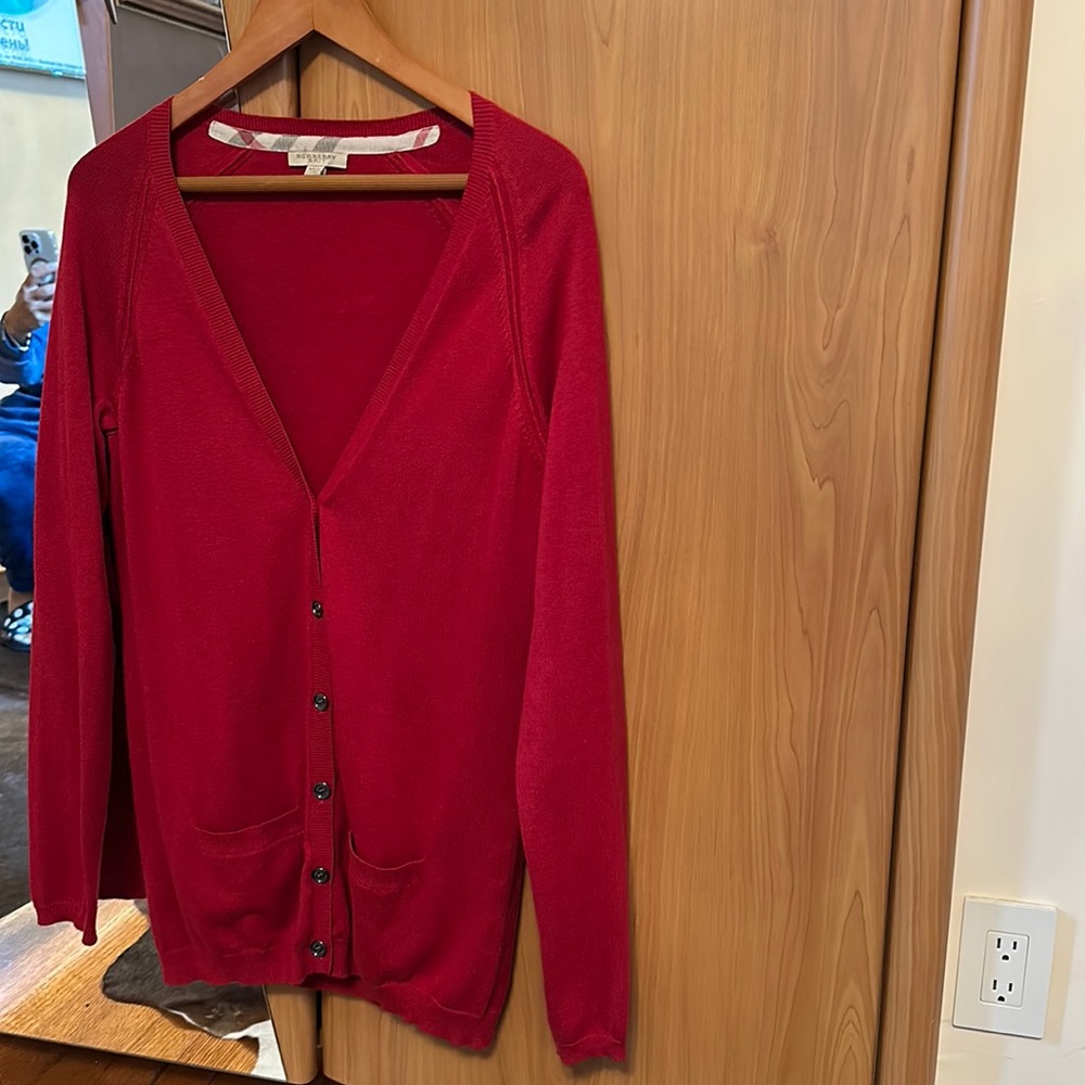 Burberry cotton and cashmere cardigan,size L